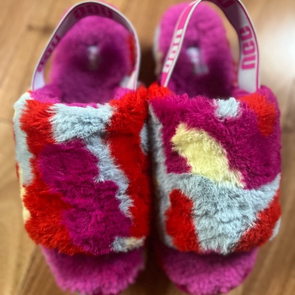 UGG Shoes - UGG Fluff Yeah Slide Multicolor Slippers/Sandals